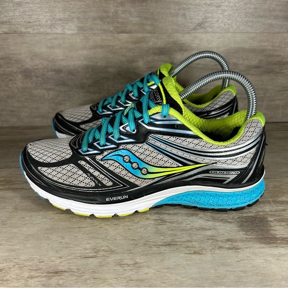 Saucony Guide 9 Everun Athletic Running Shoes Sneakers Gray Blue Women 7 - Picture 5 of 12